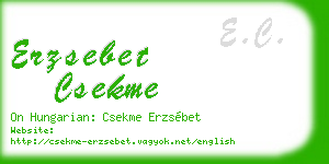 erzsebet csekme business card
